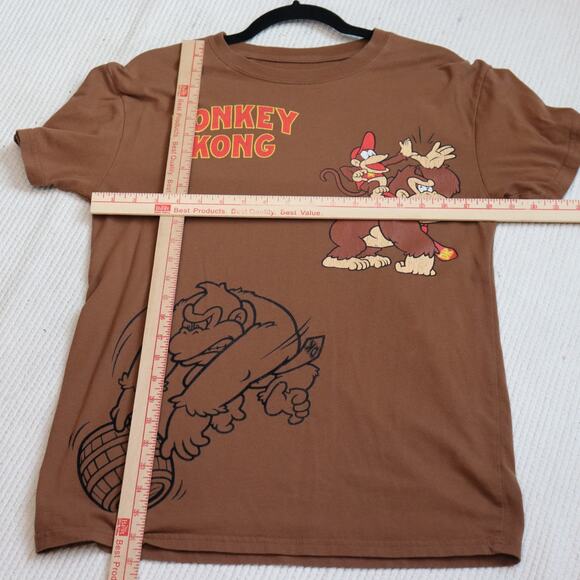 Vintage Style Donkey Kong Graphic T-Shirt Brown Nintendo Tee Approx. Size Medium - Picture 3 of 6